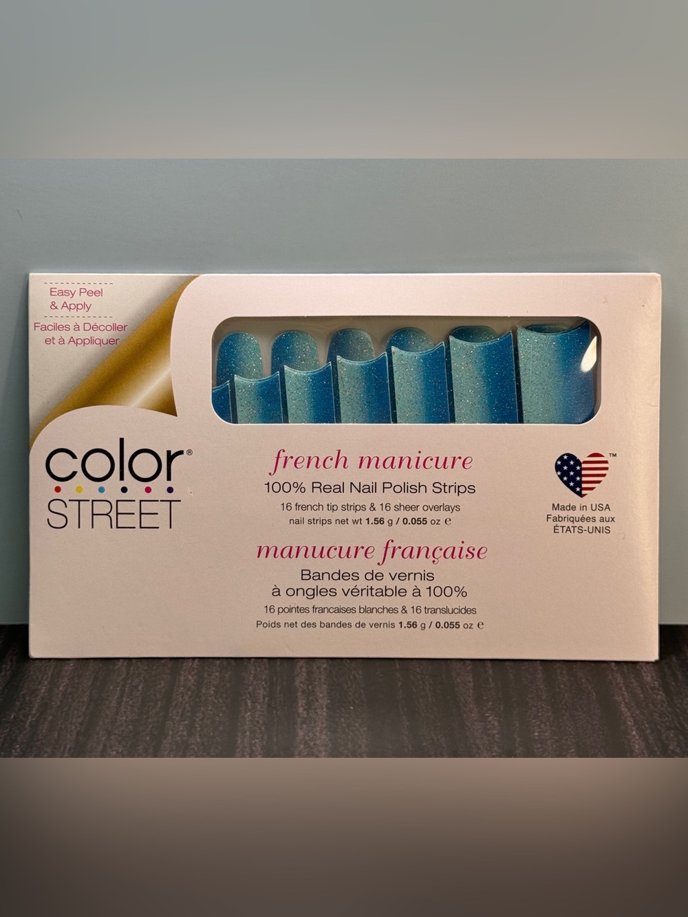 Color Street French Manicure 100% Nail Polish (On the Flip Side-Retired Set) New